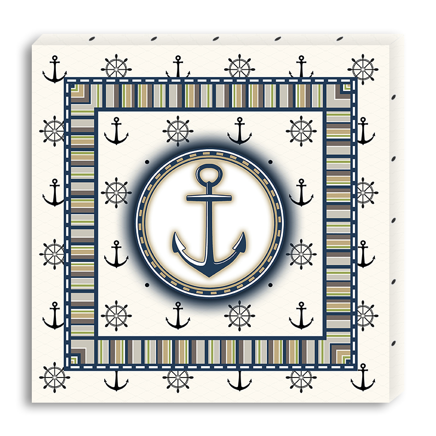 Conjunto Kit com 3 Quadros Náuticos Decorativos Linha Náutica Marinheiro - Mar 3