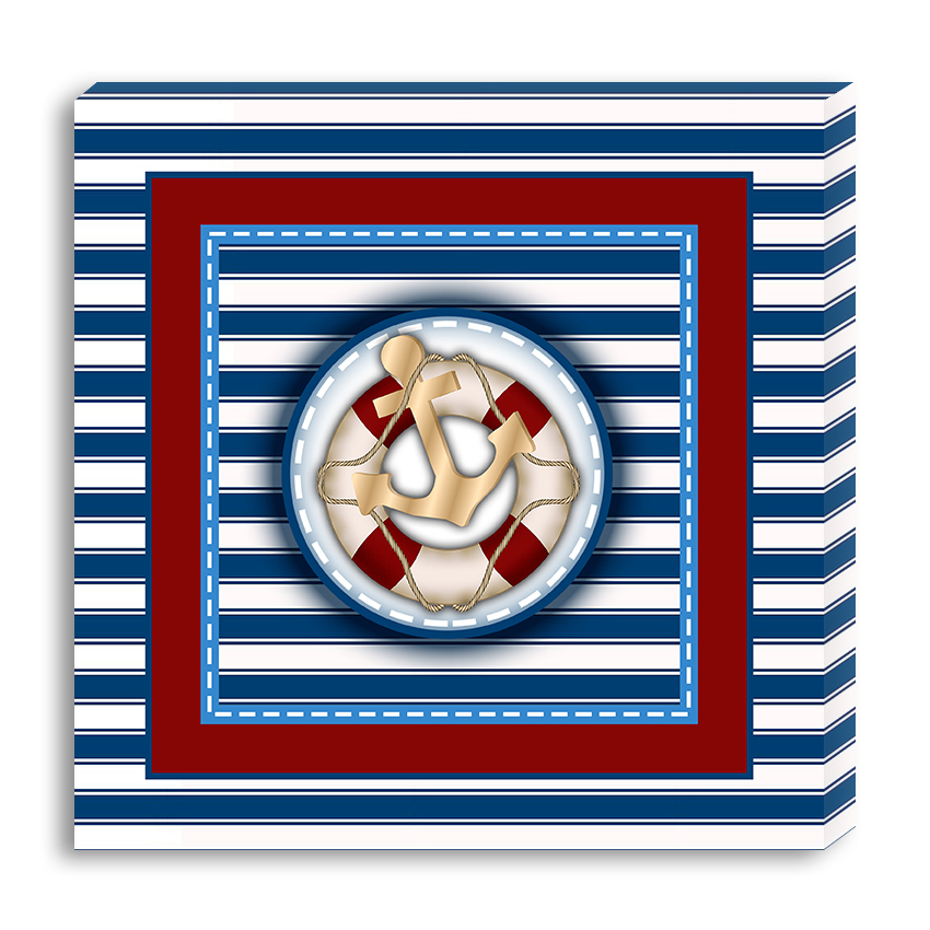 Conjunto Kit com 3 Quadros Náuticos Decorativos Linha Náutica Marinheiro - Mar 4