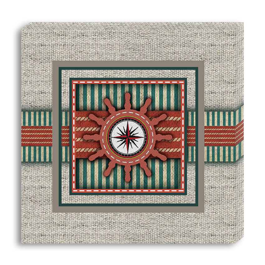 Conjunto Kit com 3 Quadros Náuticos Decorativos Linha Náutica Marinheiro - Mar 5
