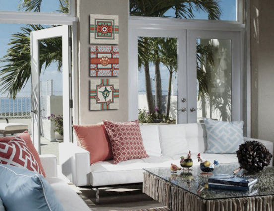 Conjunto Kit com 3 Quadros Náuticos Decorativos Linha Náutica Marinheiro - Mar 5