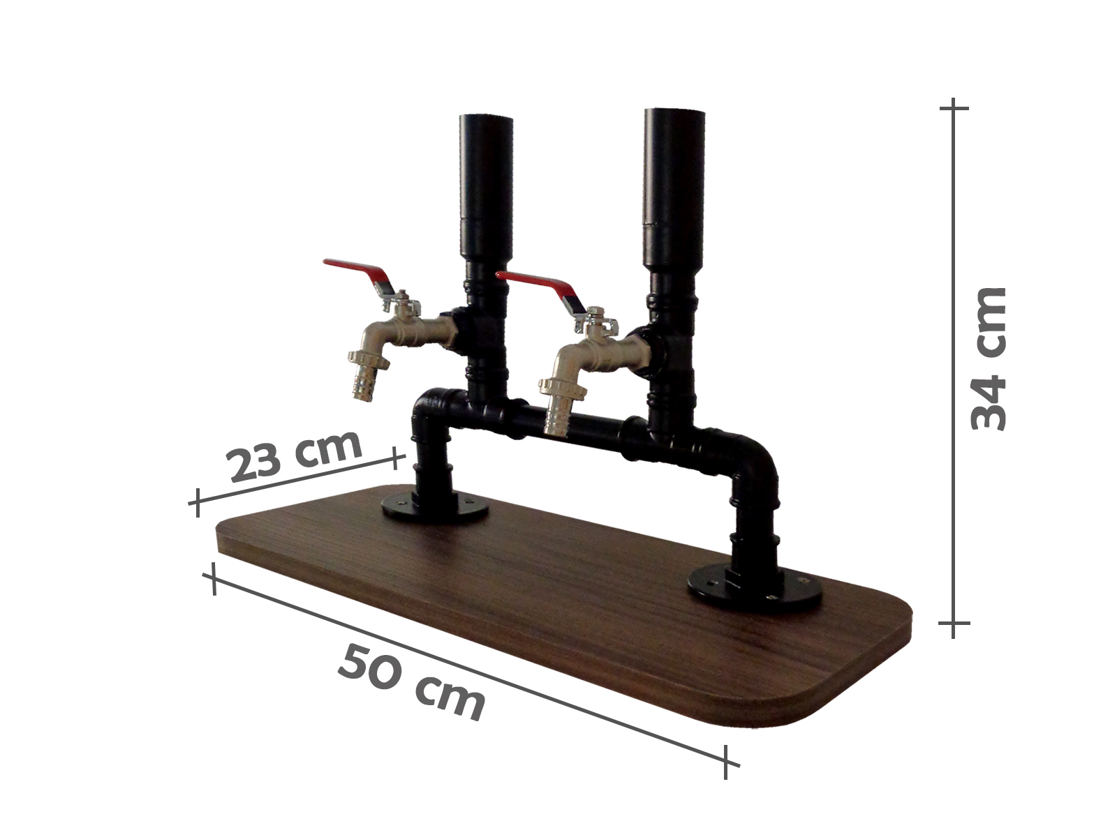 Dispenser Dosador Serve Bebidas Drinks Whisky Bar Adega Estilo Industrial Preto Laca