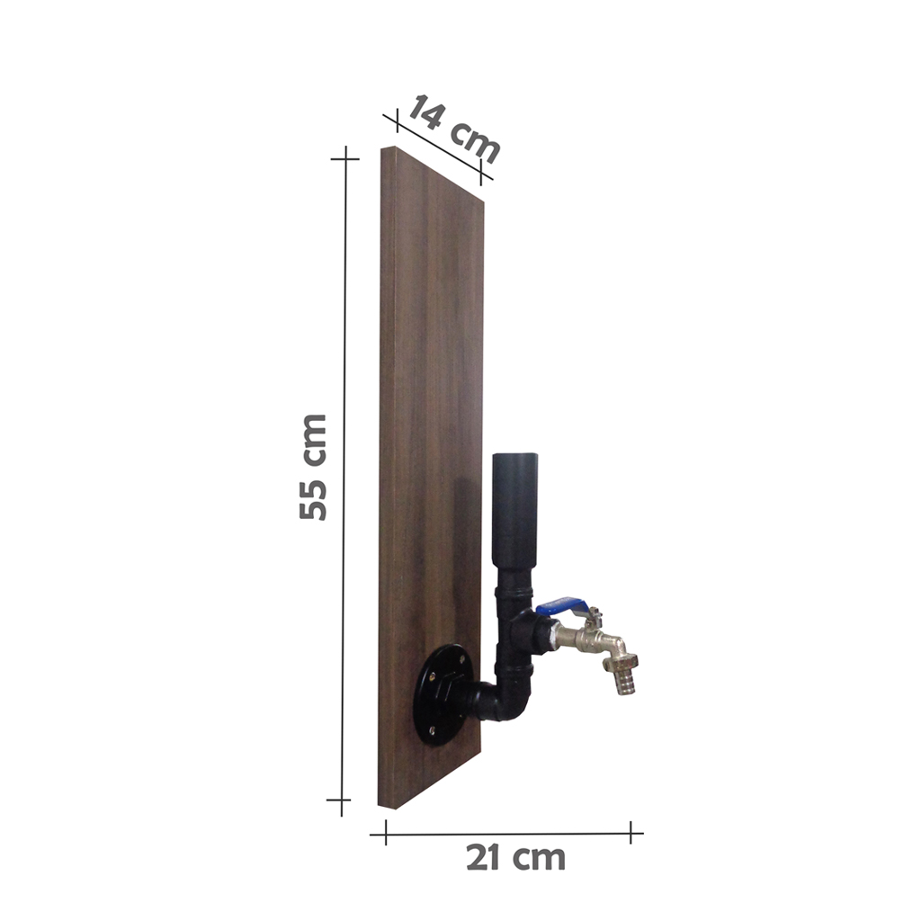 Dispenser Pingometro Parede Dosador Serve Bebidas Whisky Bar Adega Estilo Industrial Preto Laca
