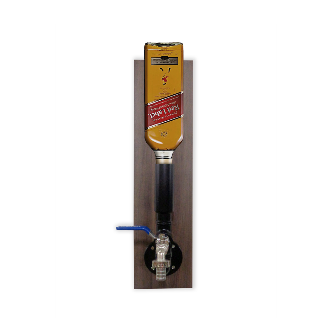 Dispenser Pingometro Parede Dosador Serve Bebidas Whisky Bar Adega Estilo Industrial Preto Laca