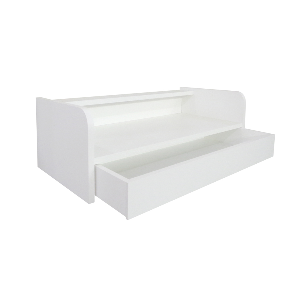 Escrivaninha Bancada Suspensa com Gaveta Mesa Notebook Branco