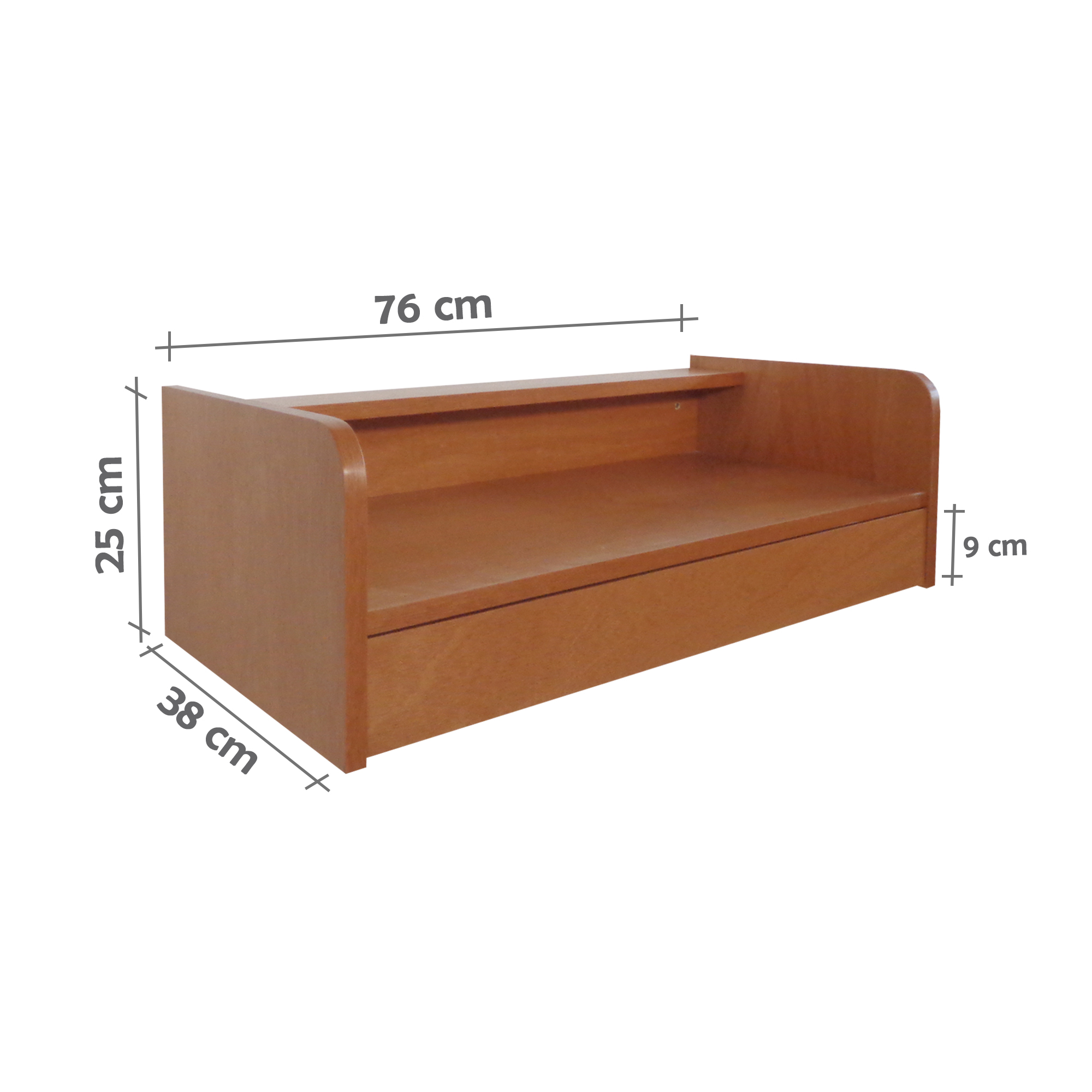 Escrivaninha Bancada Suspensa com Gaveta Mesa Notebook Madeira Natural