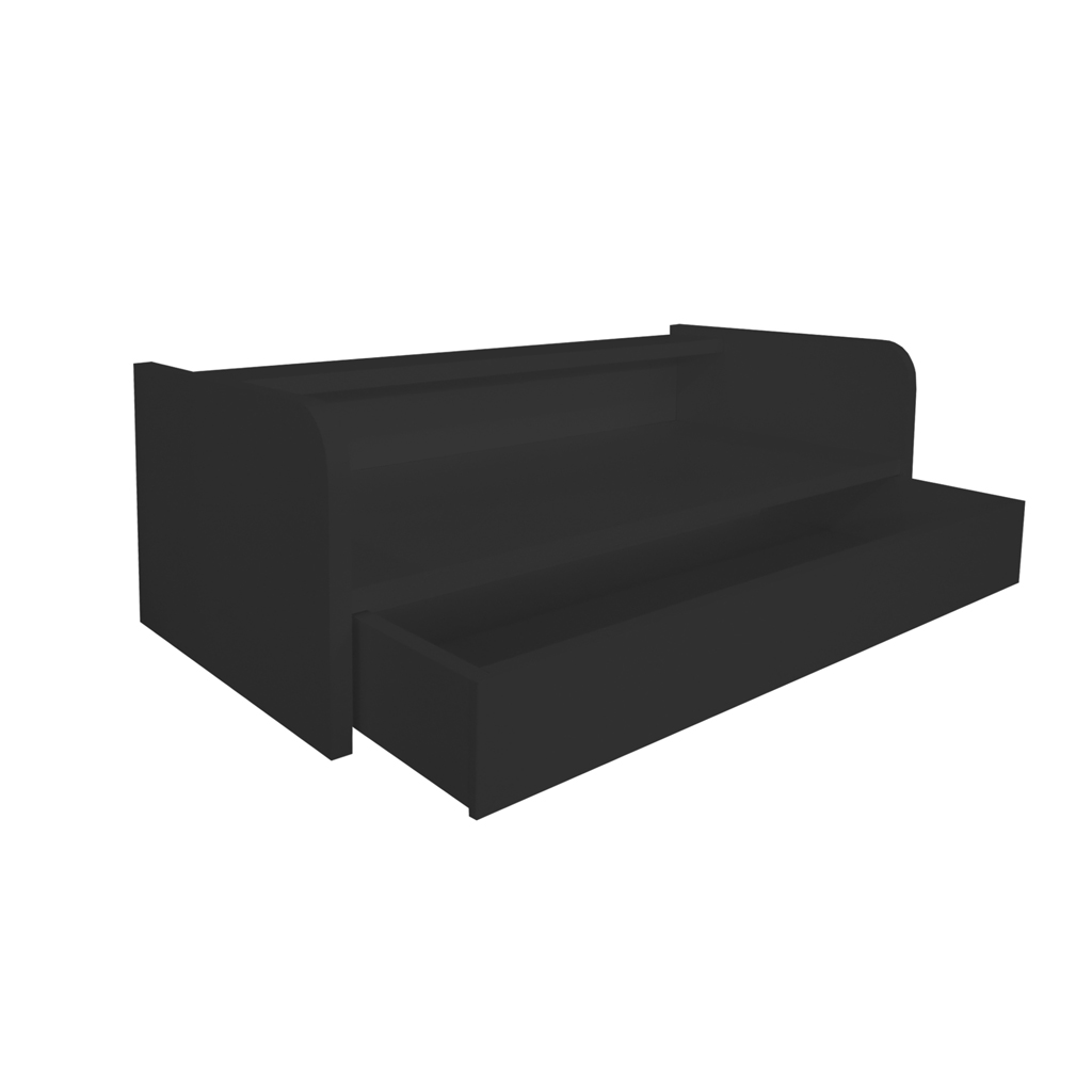 Escrivaninha Bancada Suspensa com Gaveta Mesa Notebook Preto