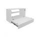 Escrivaninha Suspensa Bancada Compacta com Gaveta Mesa para Notebook Branco Laca