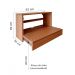 Escrivaninha Suspensa Bancada Compacta com Gaveta Mesa para Notebook Madeira Natural Curupixa