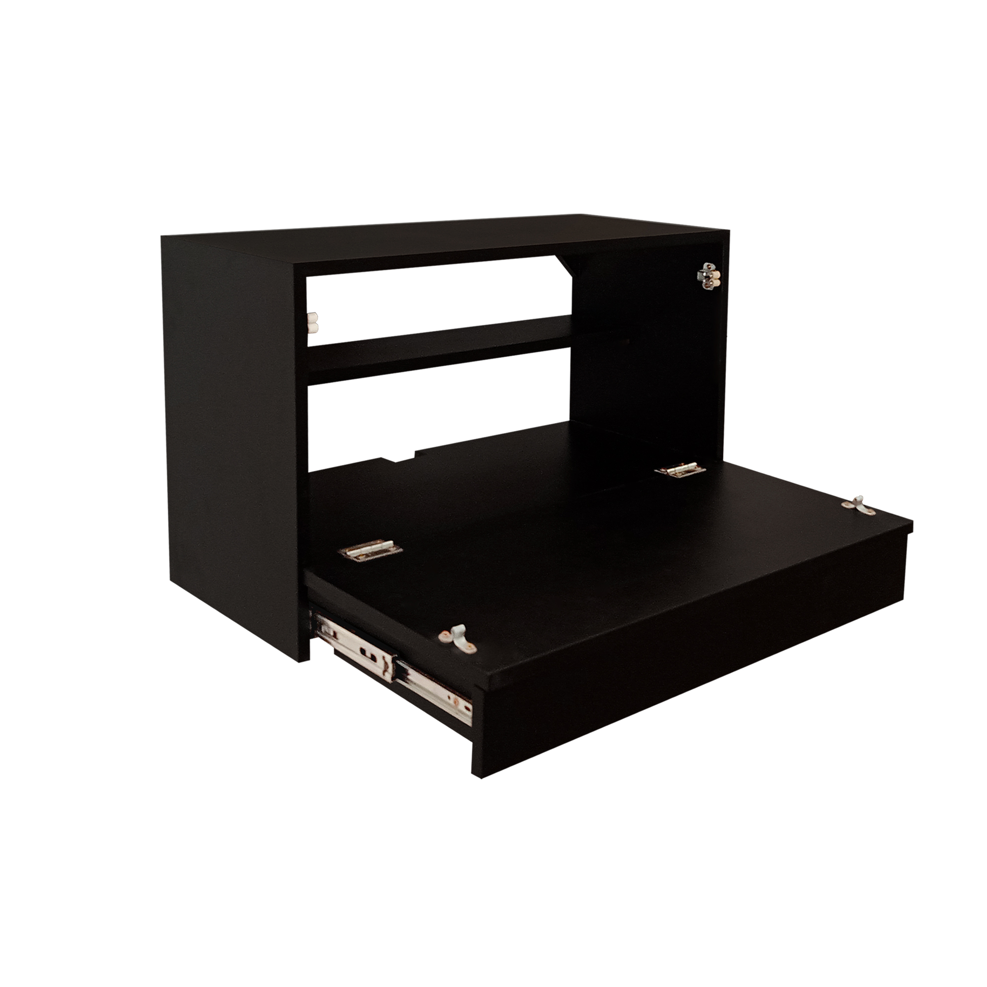 Escrivaninha Suspensa Bancada Compacta com Gaveta Mesa para Notebook Preto Laca