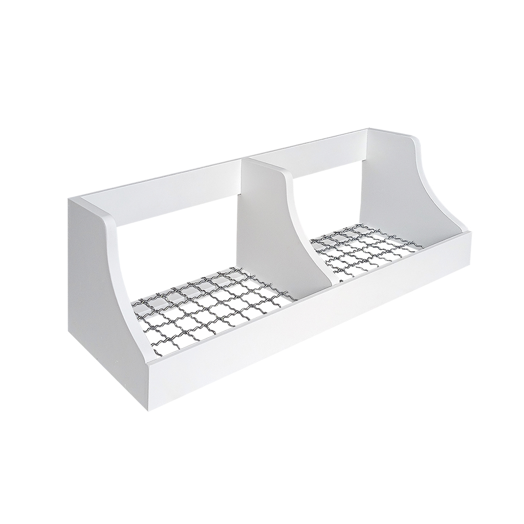 Fruteira Suspensa de Parede Prateleira Porta Legumes Cozinha em Madeira Branco Laca