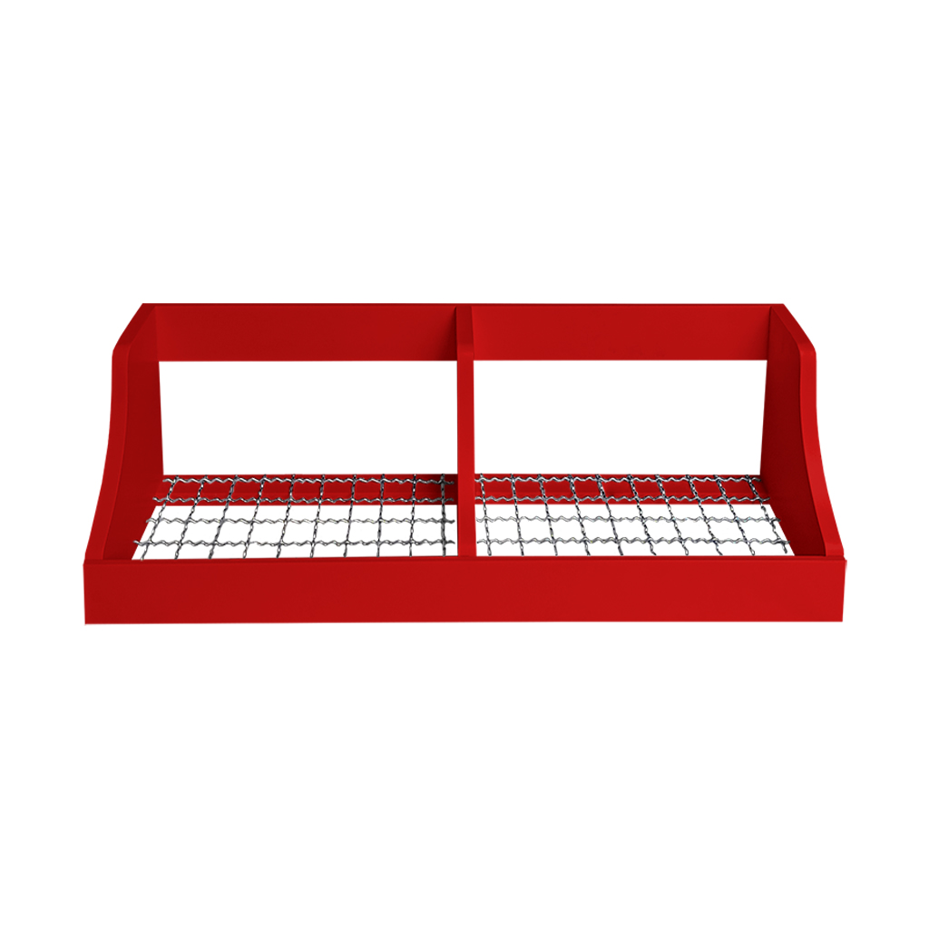 Fruteira Suspensa de Parede Prateleira Porta Legumes Cozinha em Madeira Vermelho Laca