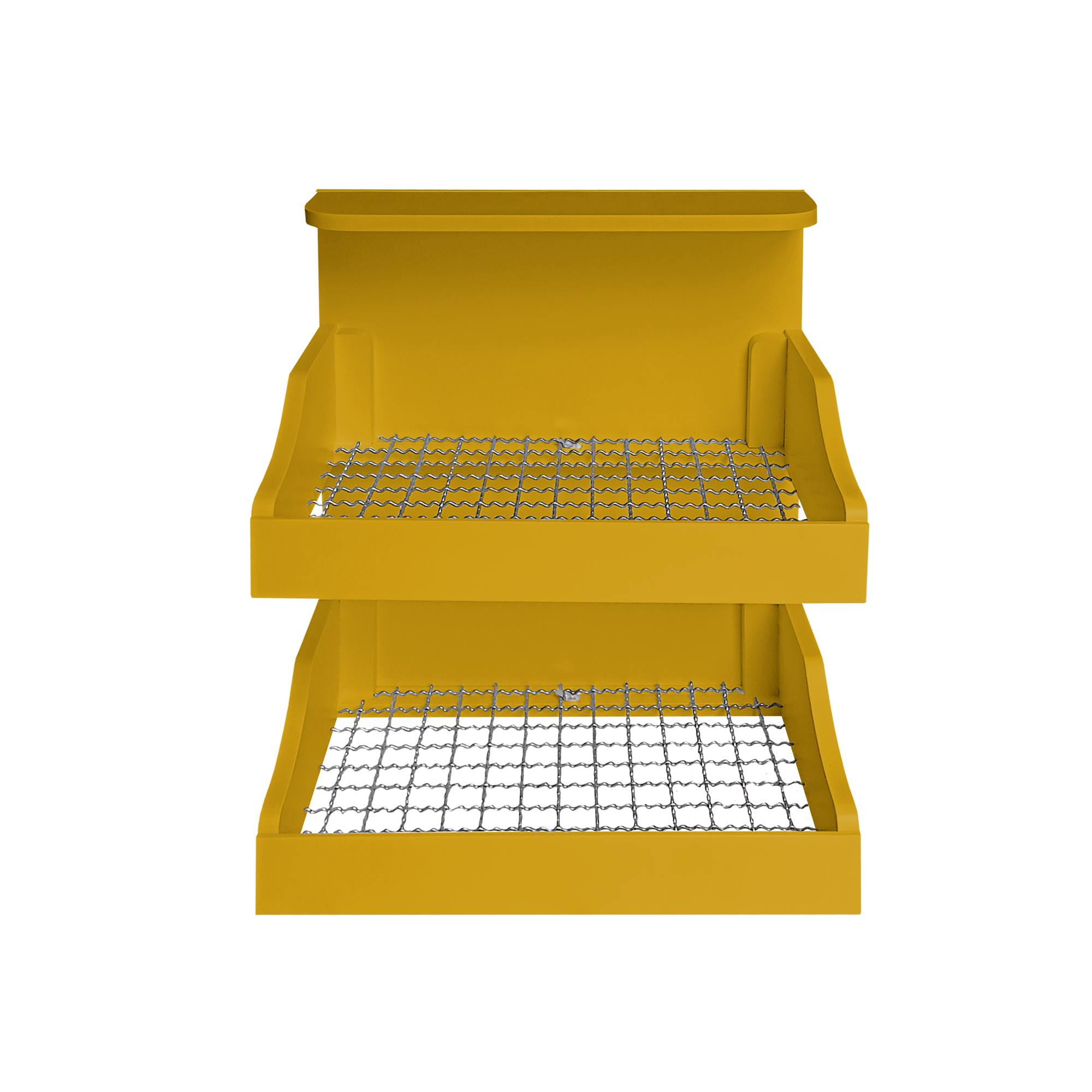 Fruteira Suspensa de Parede com Painel Porta Legumes Cozinha em Madeira Amarelo Laca