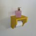 Kit Acessórios para Banheiro Conjunto 2 peças Porta Toalhas Papel Higiênico Amarelo Laca