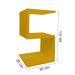 Mesa "S" Lateral de Apoio ou Mesa de Cabeceira Amarelo Laca