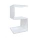 Mesa "S" Lateral de Apoio ou Mesa de Cabeceira Branco Laca