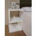 Mesa "S" Lateral de Apoio ou Mesa de Cabeceira Branco Laca