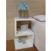 Mesa "S" Lateral de Apoio ou Mesa de Cabeceira Branco Laca