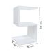 Mesa "S" Lateral de Apoio ou Mesa de Cabeceira Branco Laca