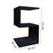 Mesa "S" Lateral de Apoio ou Mesa de Cabeceira Preto Laca
