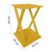 Mesa "X" Lateral de Apoio ou Mesa de Cabeceira Amarelo Laca