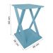 Mesa "X" Lateral de Apoio ou Mesa de Cabeceira Azul Laca