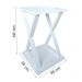 Mesa "X" Lateral de Apoio ou Mesa de Cabeceira Branco Laca