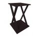 Mesa "X" Lateral de Apoio ou Mesa de Cabeceira Preto Laca