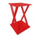 Mesa "X" Lateral de Apoio ou Mesa de Cabeceira Vermelho Laca