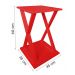 Mesa "X" Lateral de Apoio ou Mesa de Cabeceira Vermelho Laca