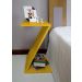 Mesa "Z" Lateral de Apoio ou Mesa de Cabeceira Amarelo Laca