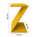 Mesa "Z" Lateral de Apoio ou Mesa de Cabeceira Amarelo Laca