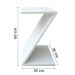 Mesa "Z" Lateral de Apoio ou Mesa de Cabeceira Branco Laca