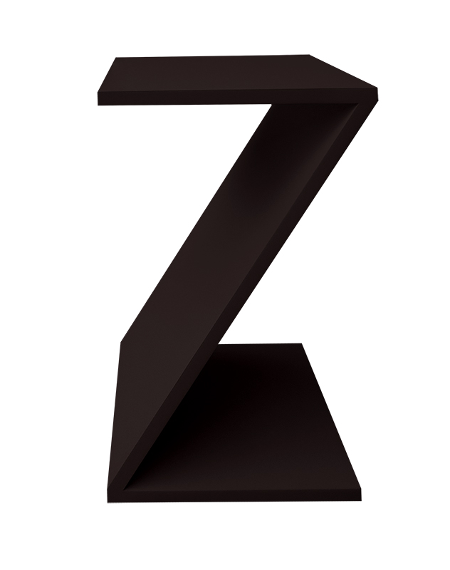 Mesa "Z" Lateral de Apoio ou Mesa de Cabeceira Preto Laca