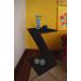 Mesa "Z" Lateral de Apoio ou Mesa de Cabeceira Preto Laca