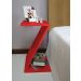 Mesa "Z" Lateral de Apoio ou Mesa de Cabeceira Vermelho Laca