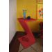 Mesa "Z" Lateral de Apoio ou Mesa de Cabeceira Vermelho Laca