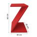 Mesa "Z" Lateral de Apoio ou Mesa de Cabeceira Vermelho Laca