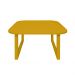 Mesa De Centro Lateral De Apoio Para Sala Estar Square Amarelo Laca