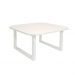 Mesa De Centro Lateral De Apoio Para Sala Estar Square Branco Laca