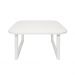 Mesa De Centro Lateral De Apoio Para Sala Estar Square Branco Laca