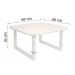 Mesa De Centro Lateral De Apoio Para Sala Estar Square Branco Laca