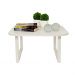 Mesa De Centro Lateral De Apoio Para Sala Estar Square Off White Laca
