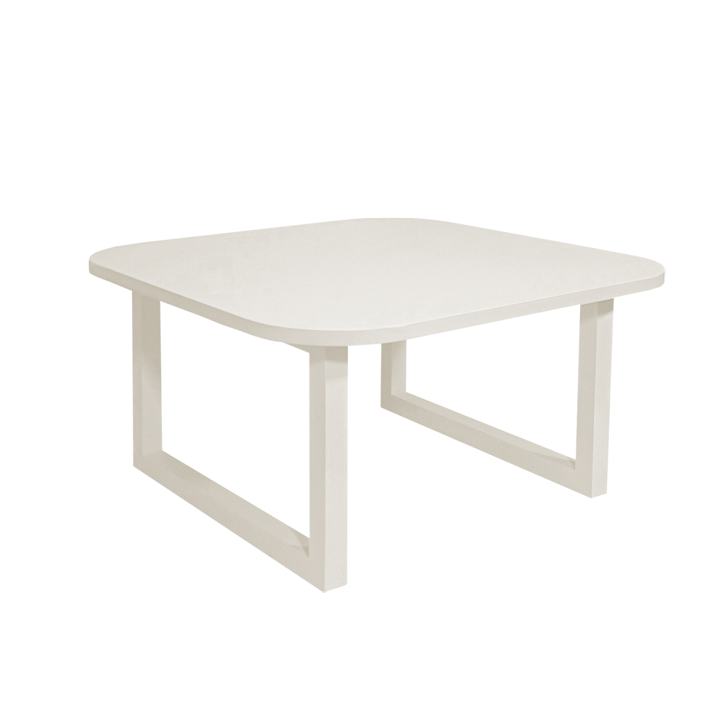 Mesa De Centro Lateral De Apoio Para Sala Estar Square Off White Laca