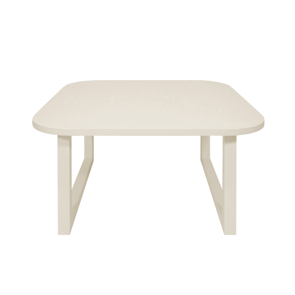 Mesa De Centro Lateral De Apoio Para Sala Estar Square Off White Laca