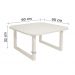 Mesa De Centro Lateral De Apoio Para Sala Estar Square Off White Laca