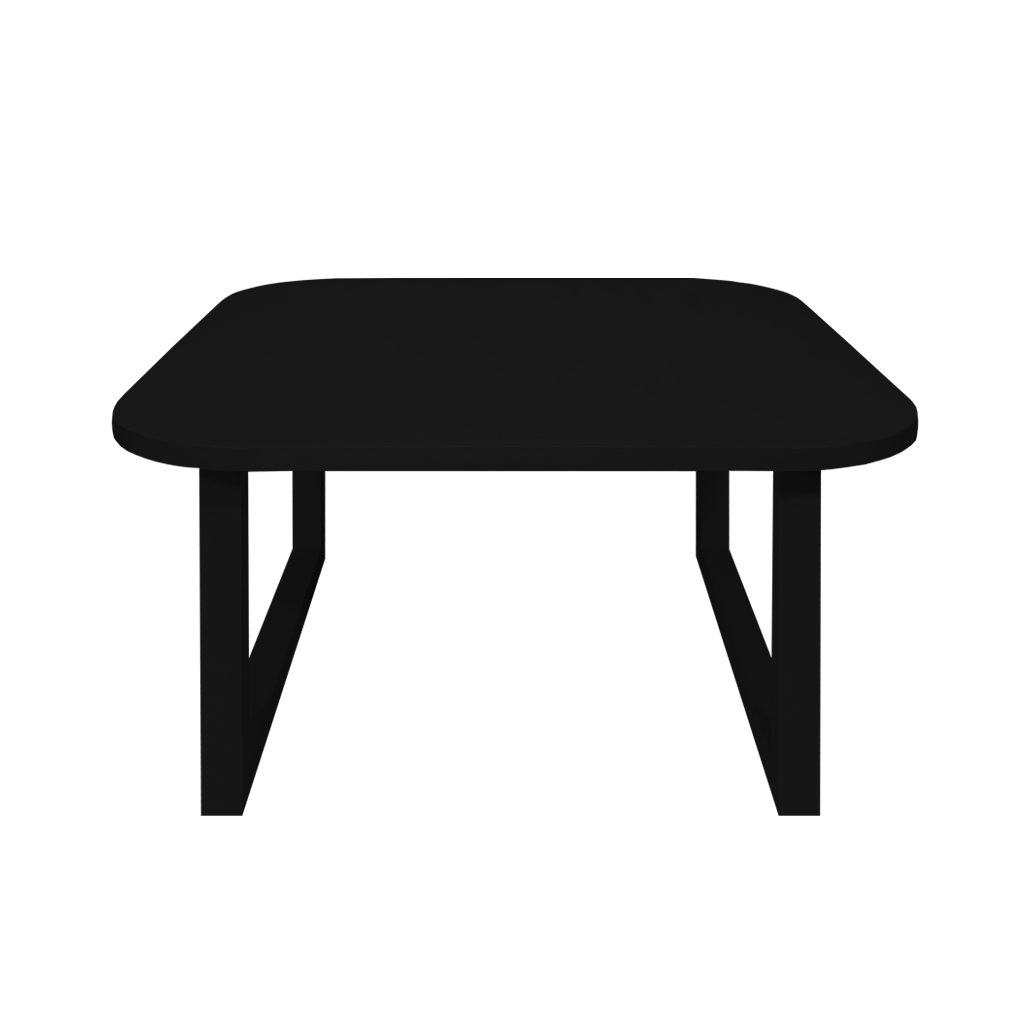 Mesa De Centro Lateral De Apoio Para Sala Estar Square Preto Laca