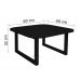 Mesa De Centro Lateral De Apoio Para Sala Estar Square Preto Laca