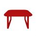Mesa De Centro Lateral De Apoio Para Sala Estar Square Vermelho Laca