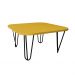 Mesa De Centro Pés Hairpin Legs Lateral De Apoio Para Sala Estar Dormitório Amarelo Laca