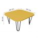 Mesa De Centro Pés Hairpin Legs Lateral De Apoio Para Sala Estar Dormitório Amarelo Laca
